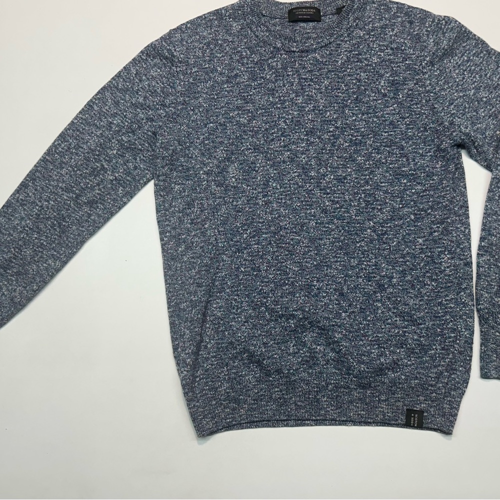 Scotch & Soda Marled Blue Crewneck Sweater